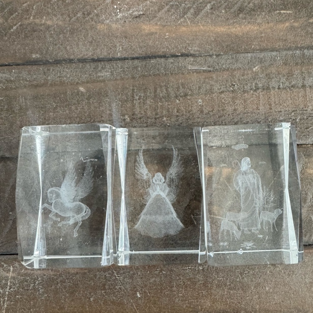 Crystal Glass 3D Laser Etched Set